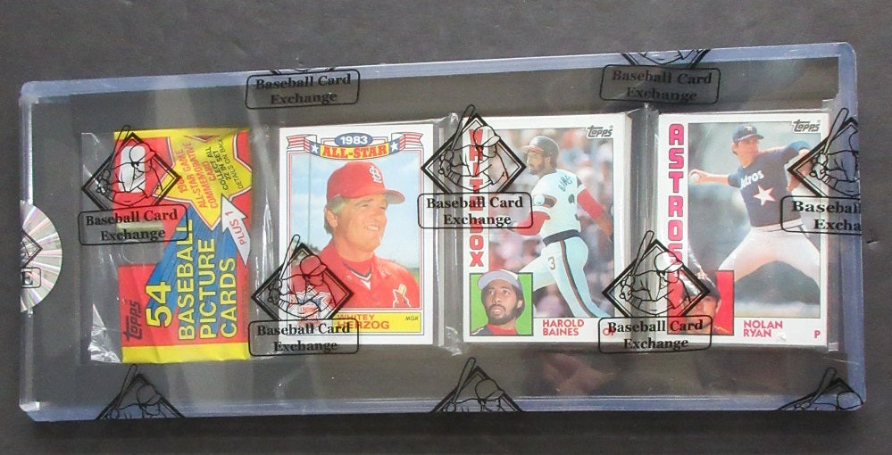 1984 Topps Baseball Unopened Rack Pack (BBCE) (Ryan Top #2)