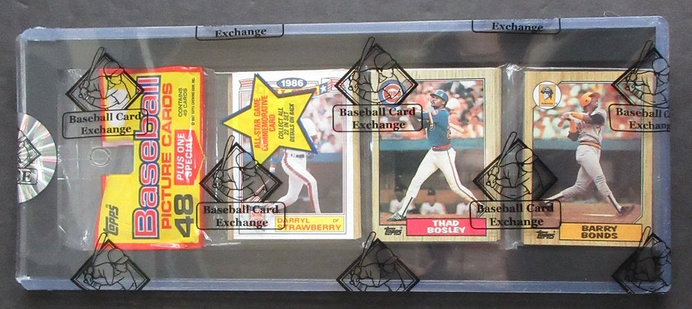 1987 Topps Baseball Unopened Rack Pack (BBCE) (Bonds Top #1)