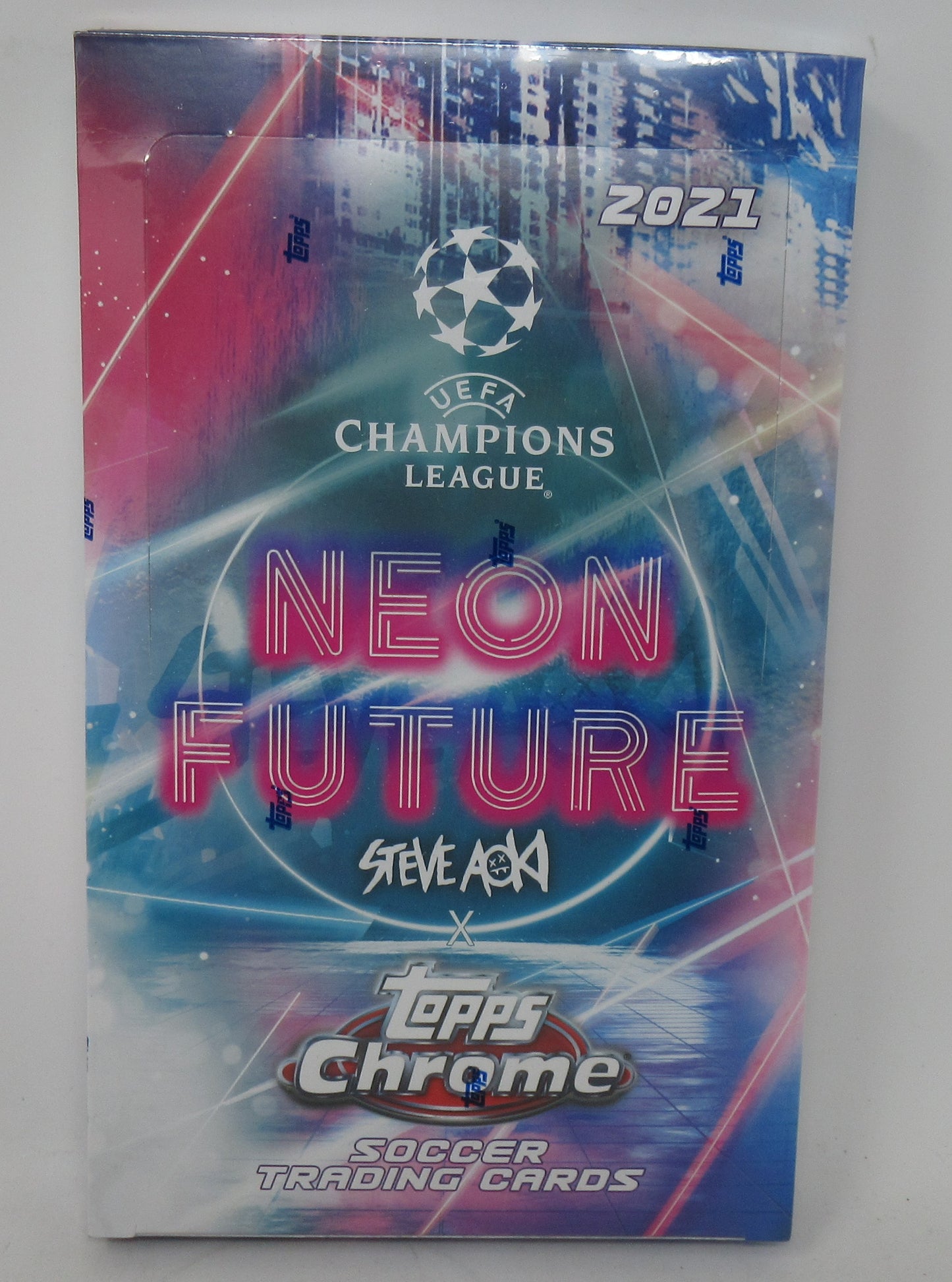 2020/21 Topps Chrome X UEFA Champions League Steve Aoki Neon Futures Soccer Box (Hobby) (24/4)