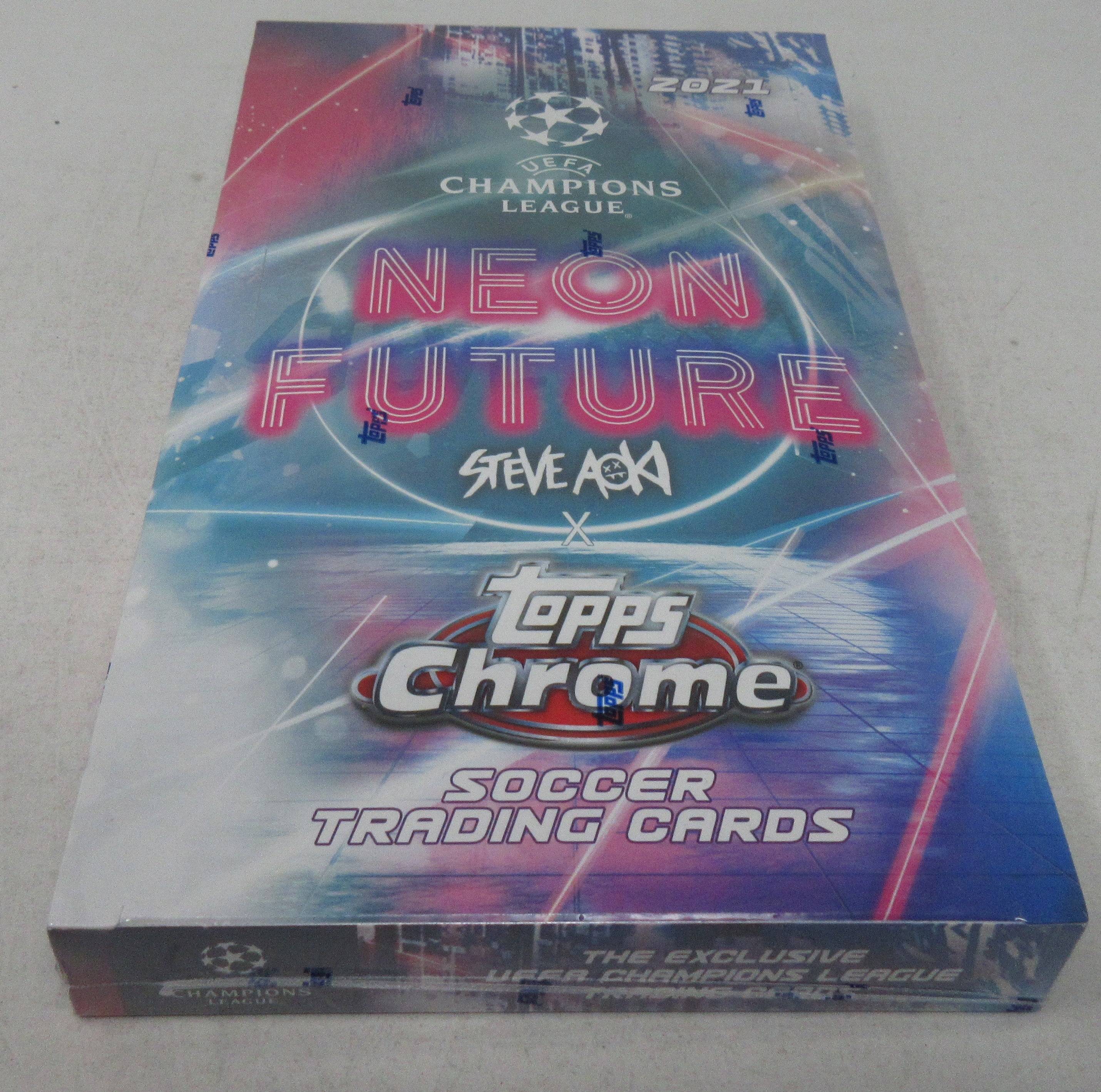2020/21 Topps Chrome X UEFA Champions League Steve Aoki Neon Futures Soccer Box (Hobby) (24/4)