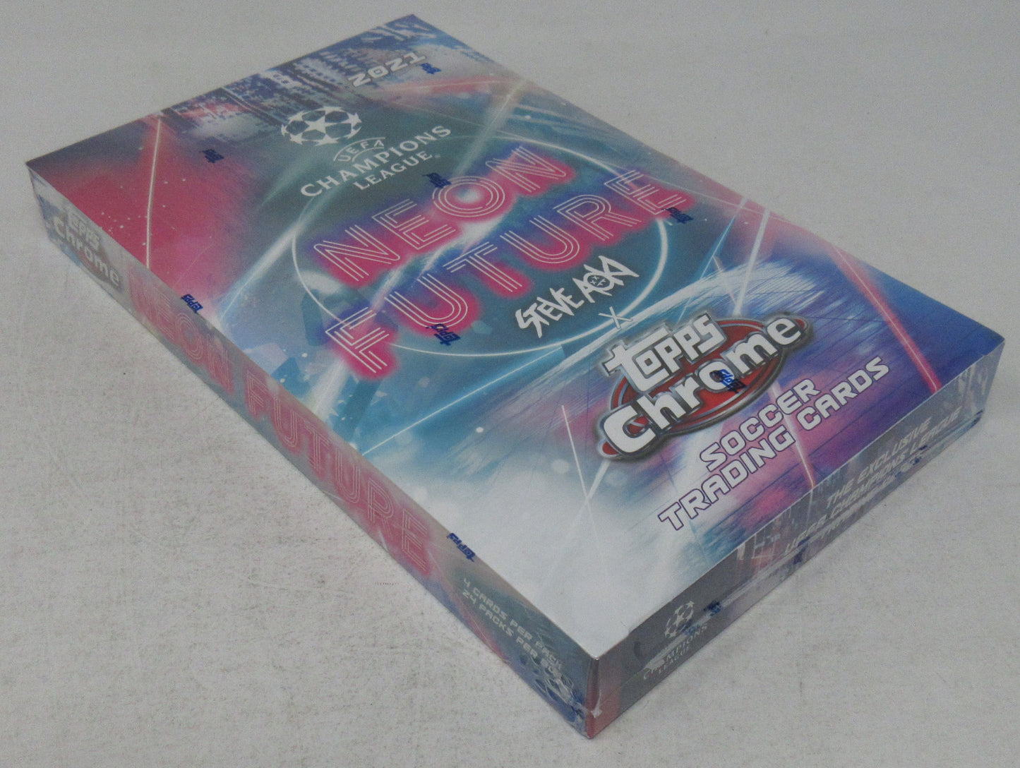 2020/21 Topps Chrome X UEFA Champions League Steve Aoki Neon Futures Soccer Box (Hobby) (24/4)