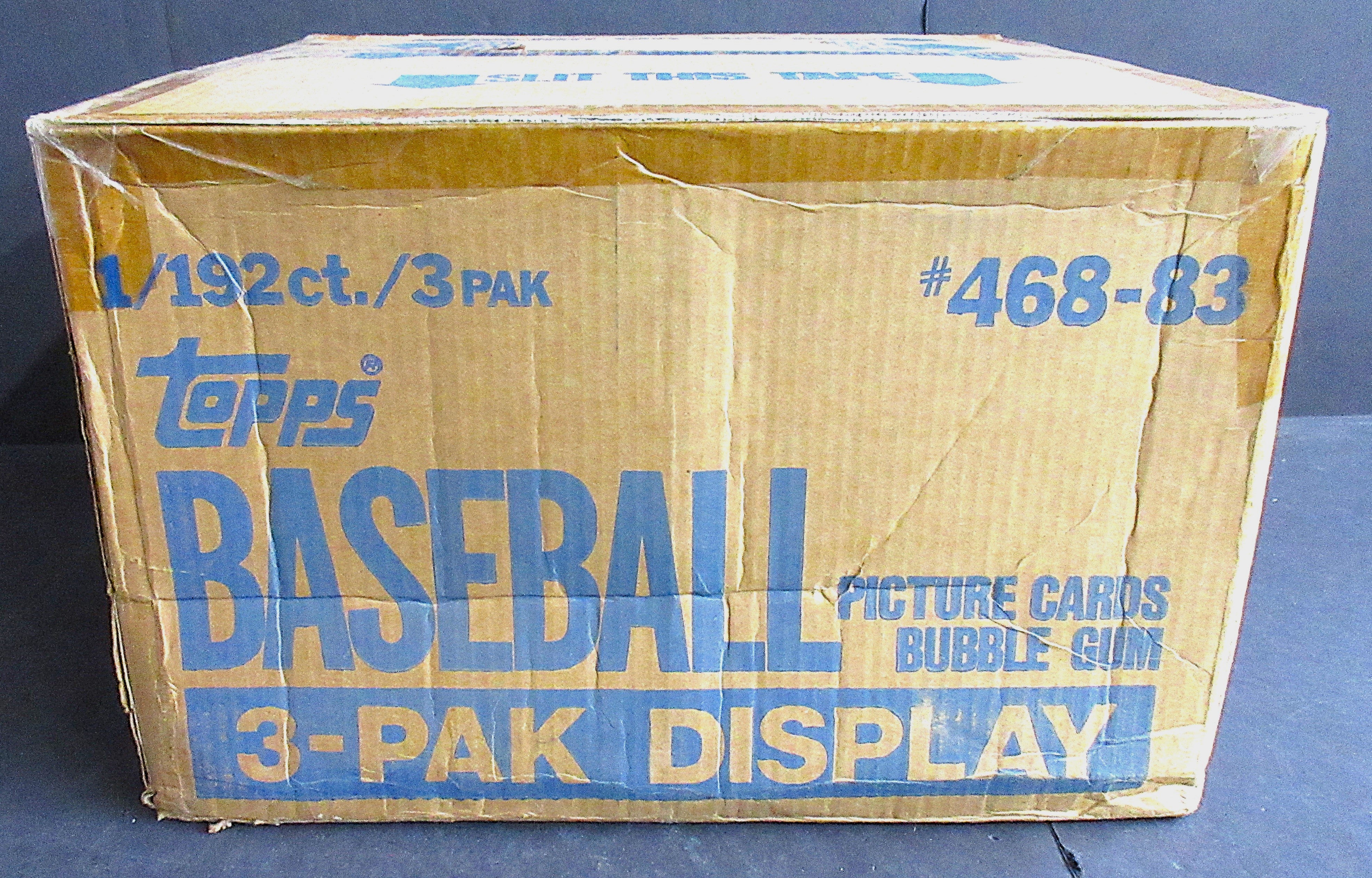 1983 Topps Baseball Grocery Rack Pack Display Case (192 Count) (468-83)