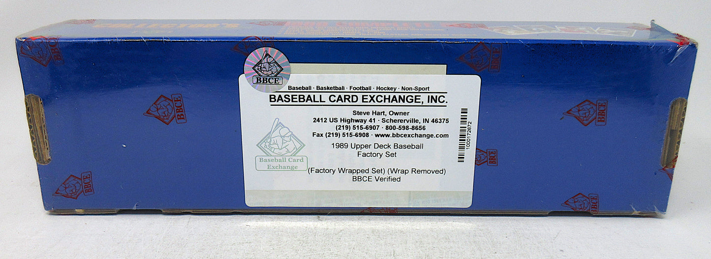 1989 Upper Deck Baseball Factory Set (Factory Wrapped Set) (Wrap Removed) (BBCE)