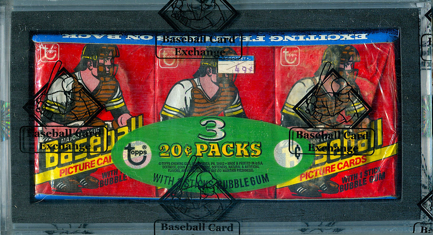 1978 Topps Baseball Unopened Wax Pack Tray (BBCE) (27636) (Read)