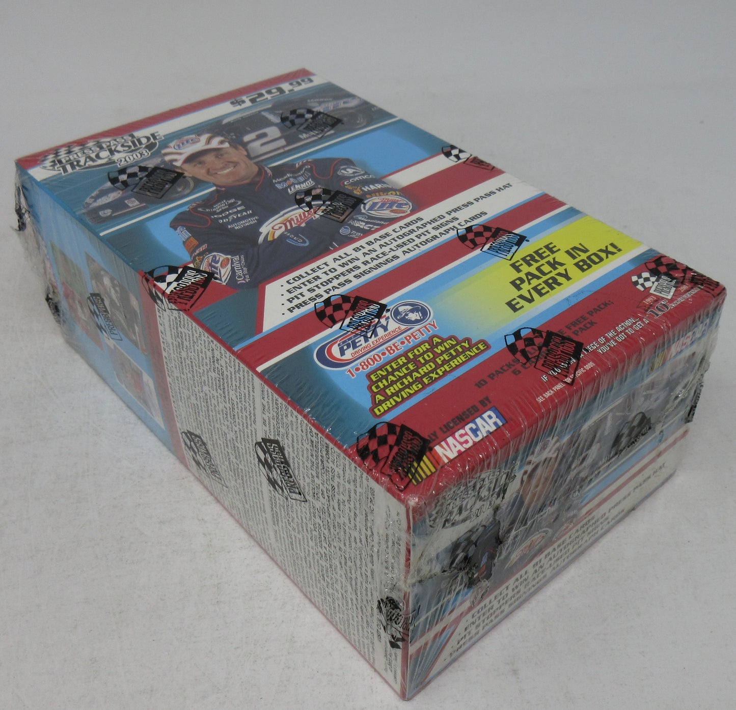 2003 Press Pass Trackside Racing Unopened Blaster Box (10/6)