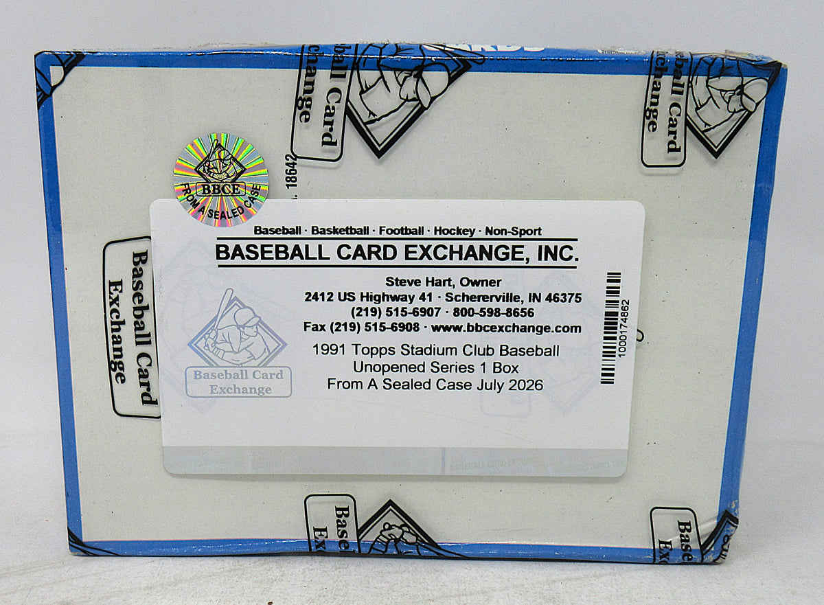 1991 Topps Stadium Club Baseball Series 1 Box (FASC)