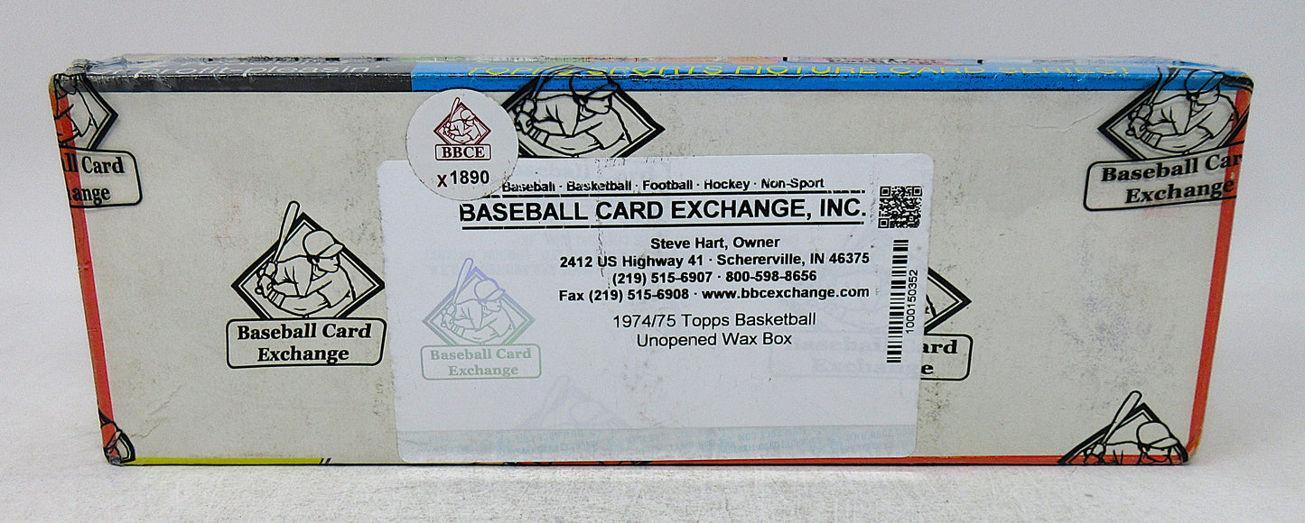 1974/75 Topps Basketball Unopened Wax Box (BBCE) (X1890)