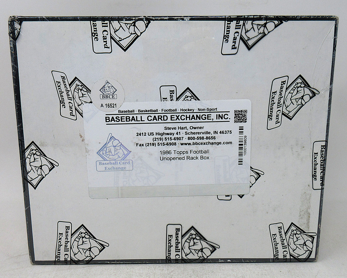 1986 Topps Football Unopened Rack Box (BBCE) (A16521)