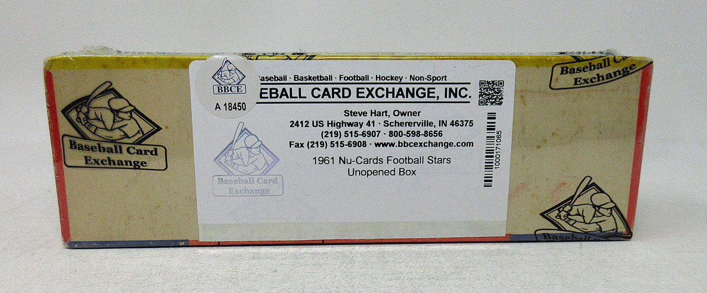 1961 Nu-Cards Football Stars Unopened Box (BBCE)