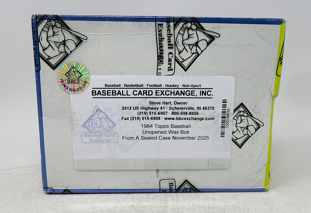 1984 Topps Baseball Unopened Wax Box (FASC) (Read)