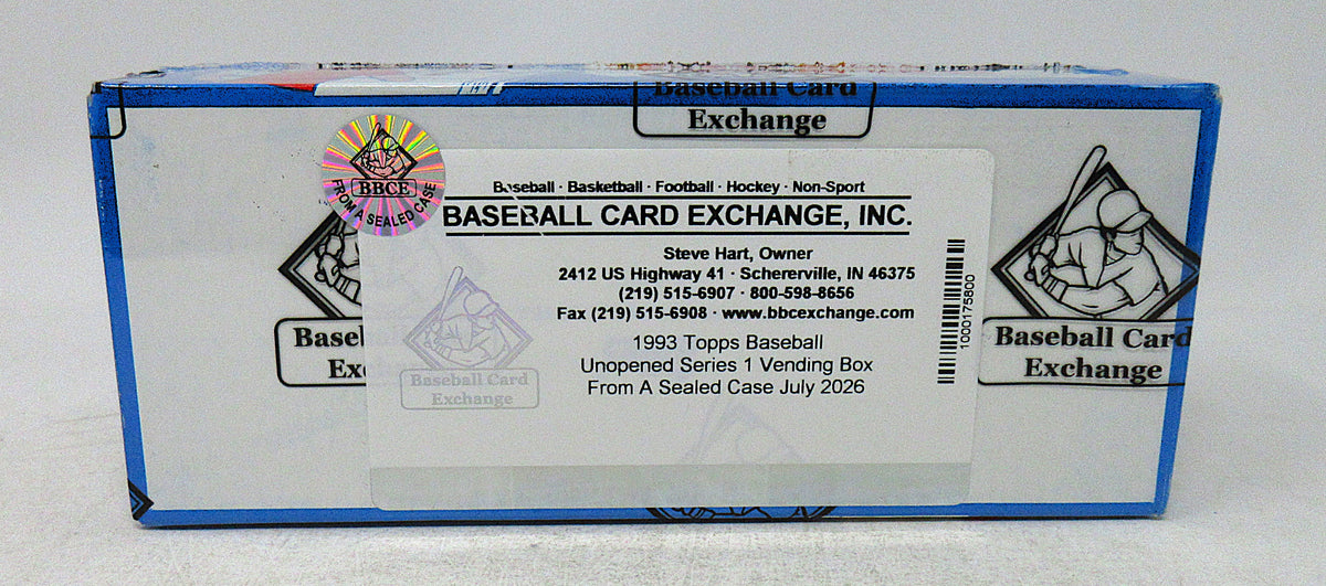 1993 Topps Baseball Series 1 Unopened Vending Box (FASC)