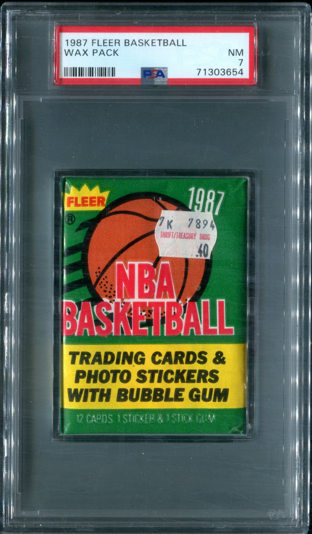 1987 1987/88 Fleer Basketball Unopened Wax Pack PSA 7 *3654 (Read)