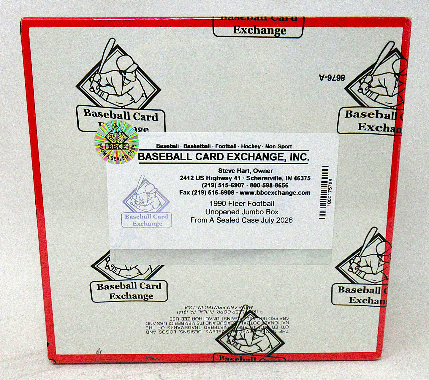 1990 Fleer Football Unopened Jumbo Box (FASC)