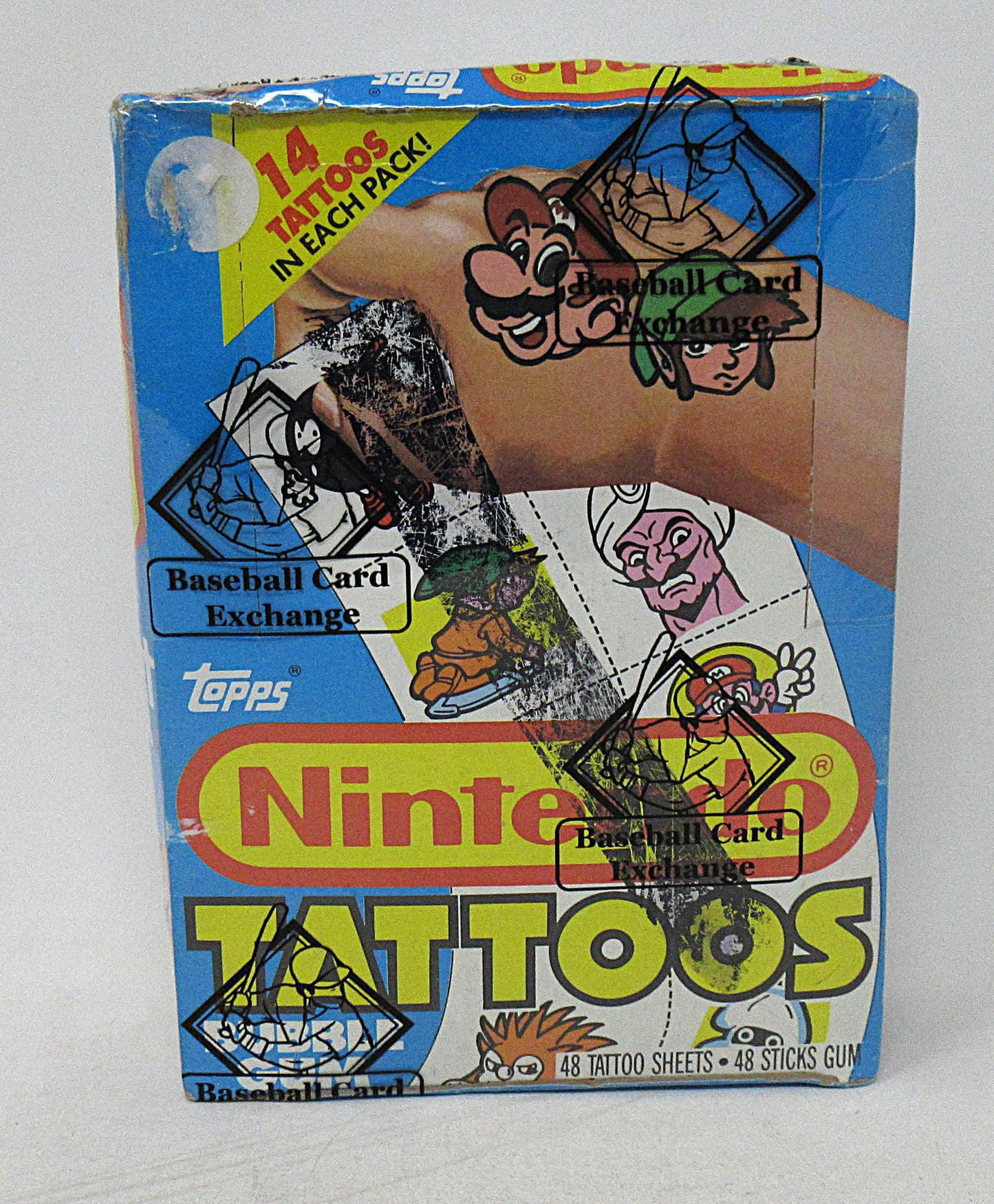 1989 Topps Nintendo Tattoos Unopened Wax Box (BBCE) (X-Out)