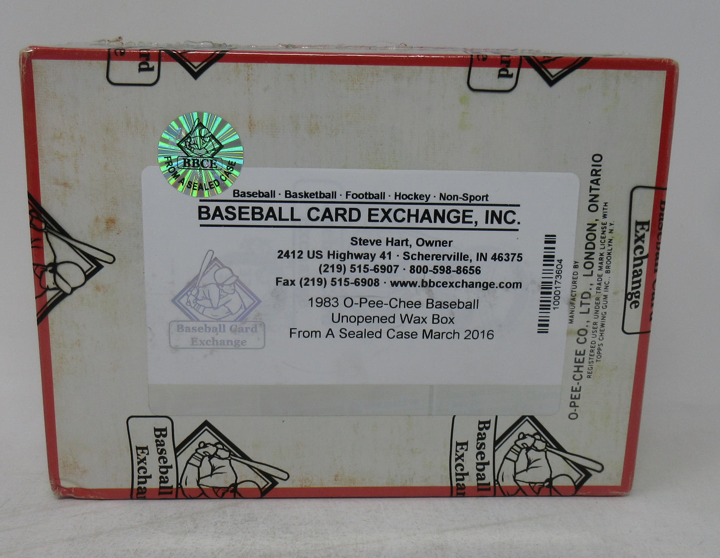 1983 OPC O-Pee-Chee Baseball Unopened Wax Box (FASC)