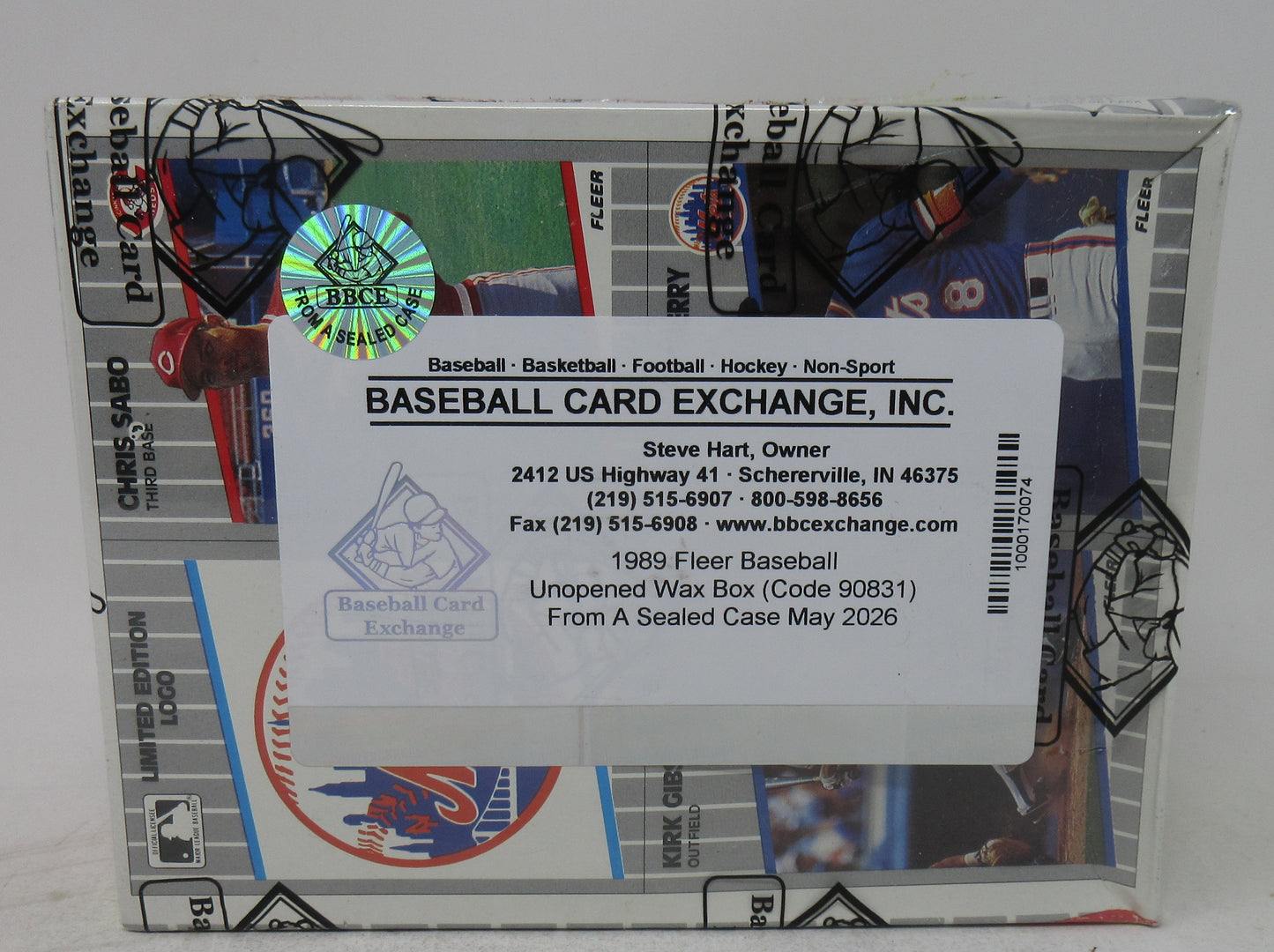 1989 Fleer Baseball Unopened Wax Box (FASC) (Code 90831)