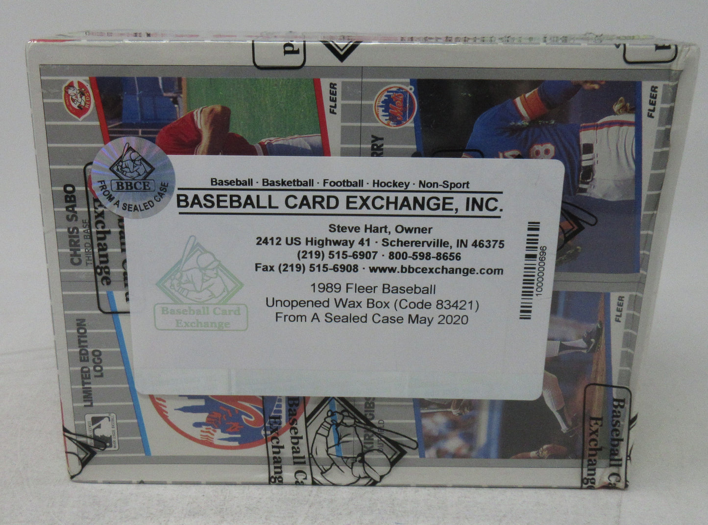 1989 Fleer Baseball Unopened Wax Box (FASC) (Code 83421)
