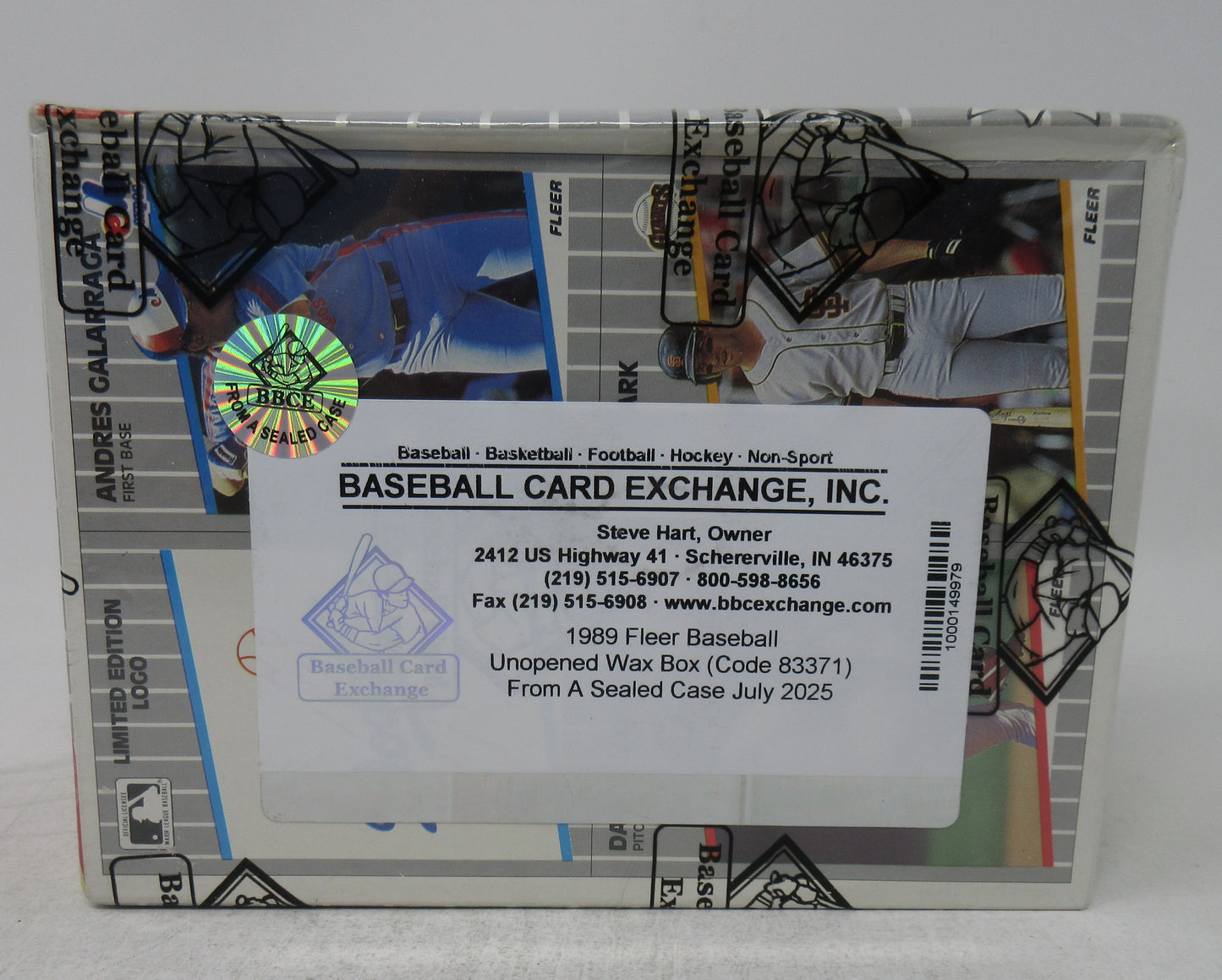 1989 Fleer Baseball Unopened Wax Box (FASC) (Code 83371)