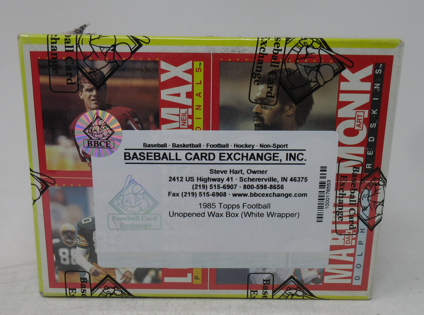 1985 Topps Football Unopened Wax Box (BBCE) (White Wrapper)