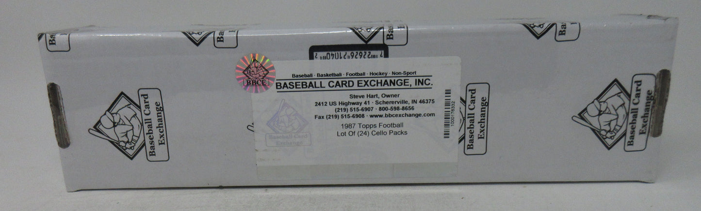 1987 Topps Football Unopened Cello Pack (Lot of 24) (BBCE)