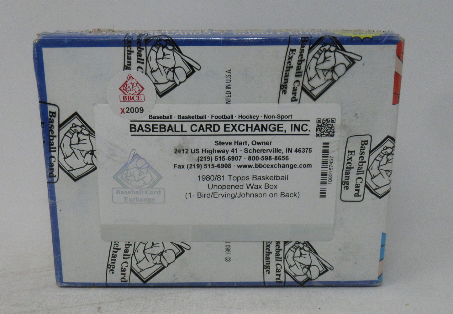 1980/81 Topps Basketball Unopened Wax Box (Bird/Erving/Johnson) (BBCE) (X2009)