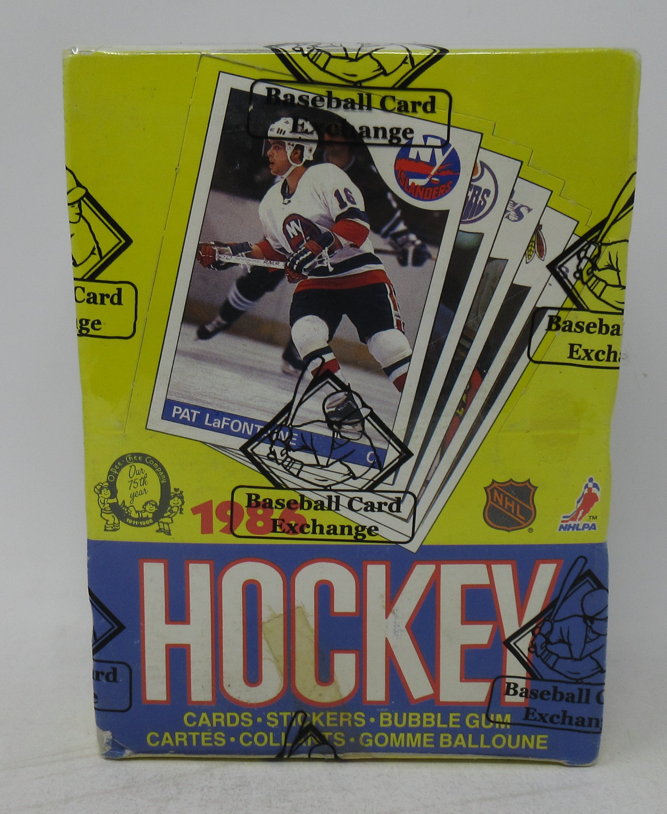 1985/86 OPC O-Pee-Chee Hockey Unopened Wax Box (BBCE) (A18946)