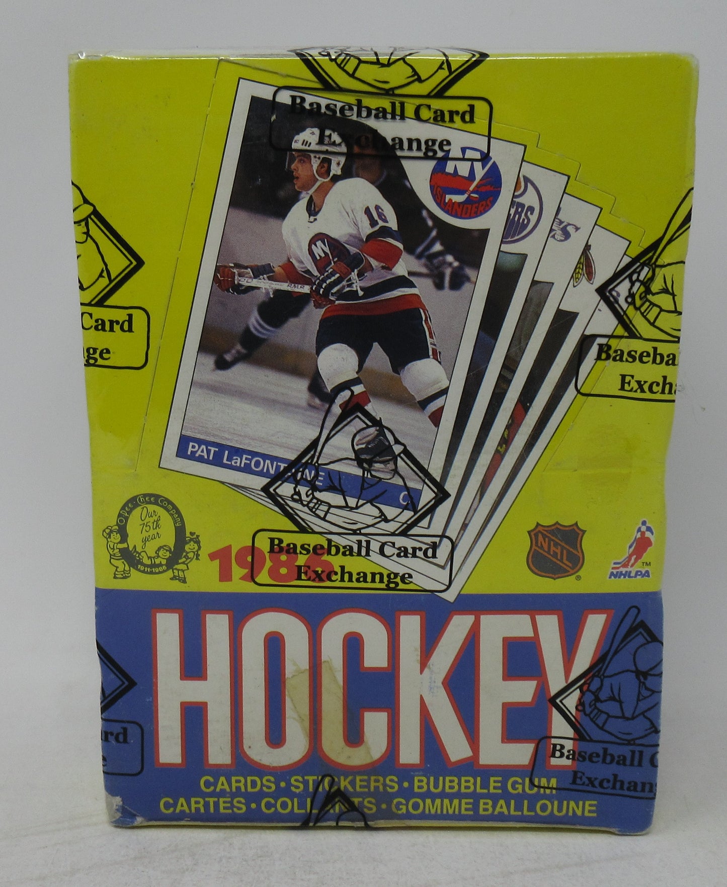 1985/86 OPC O-Pee-Chee Hockey Unopened Wax Box (BBCE) (A18946)