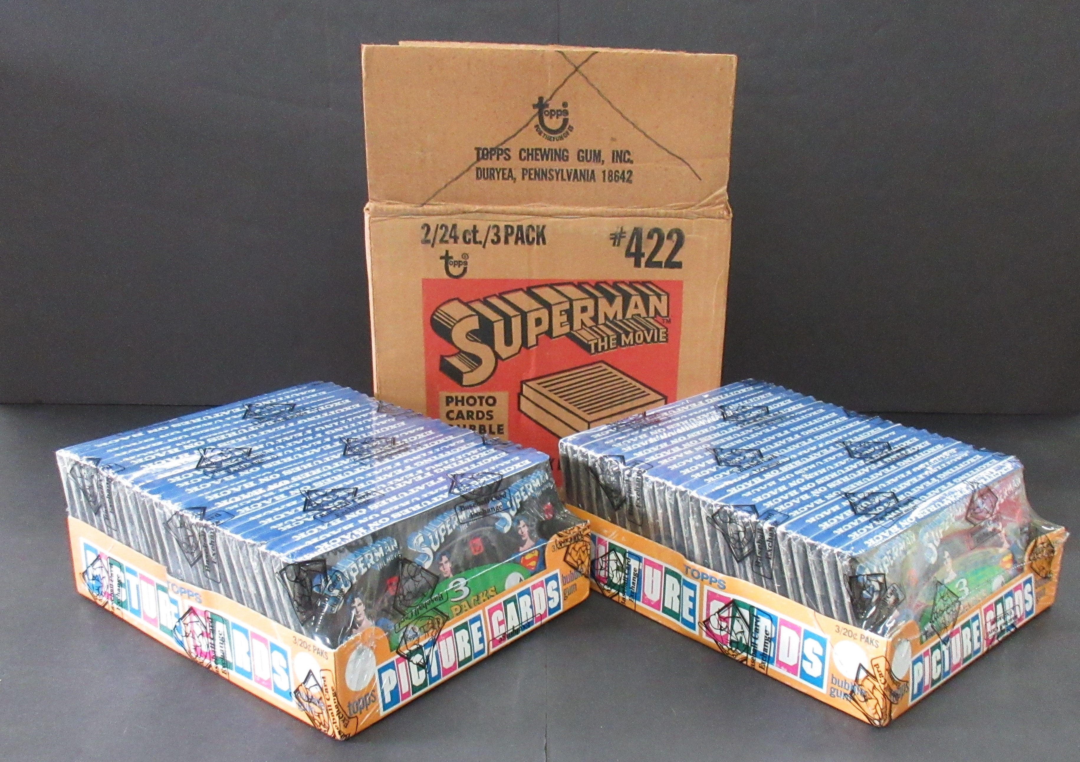 1978 Topps Superman Wax Tray Case (2 Box) (BBCE)