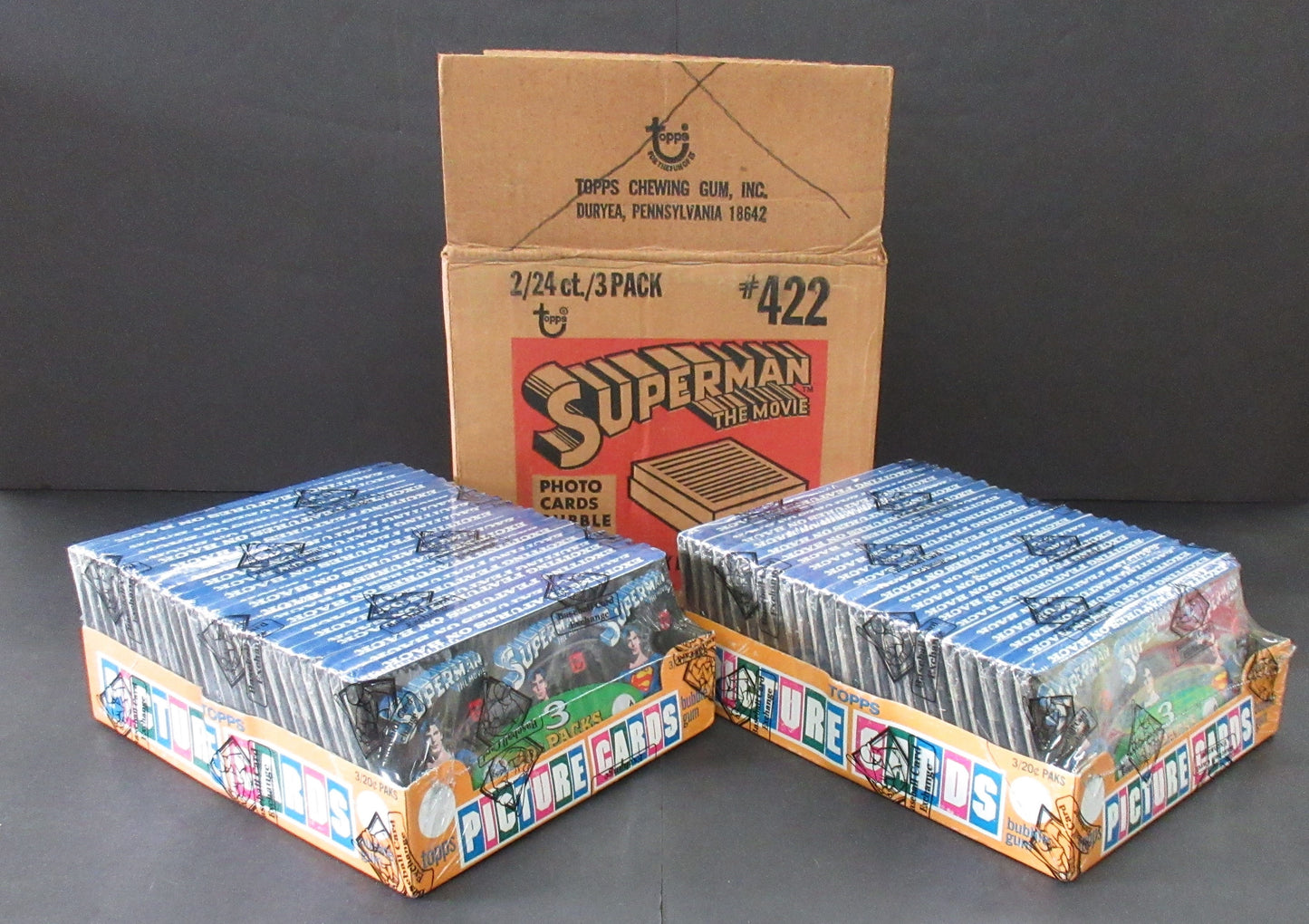 1978 Topps Superman Wax Tray Case (2 Box) (BBCE)