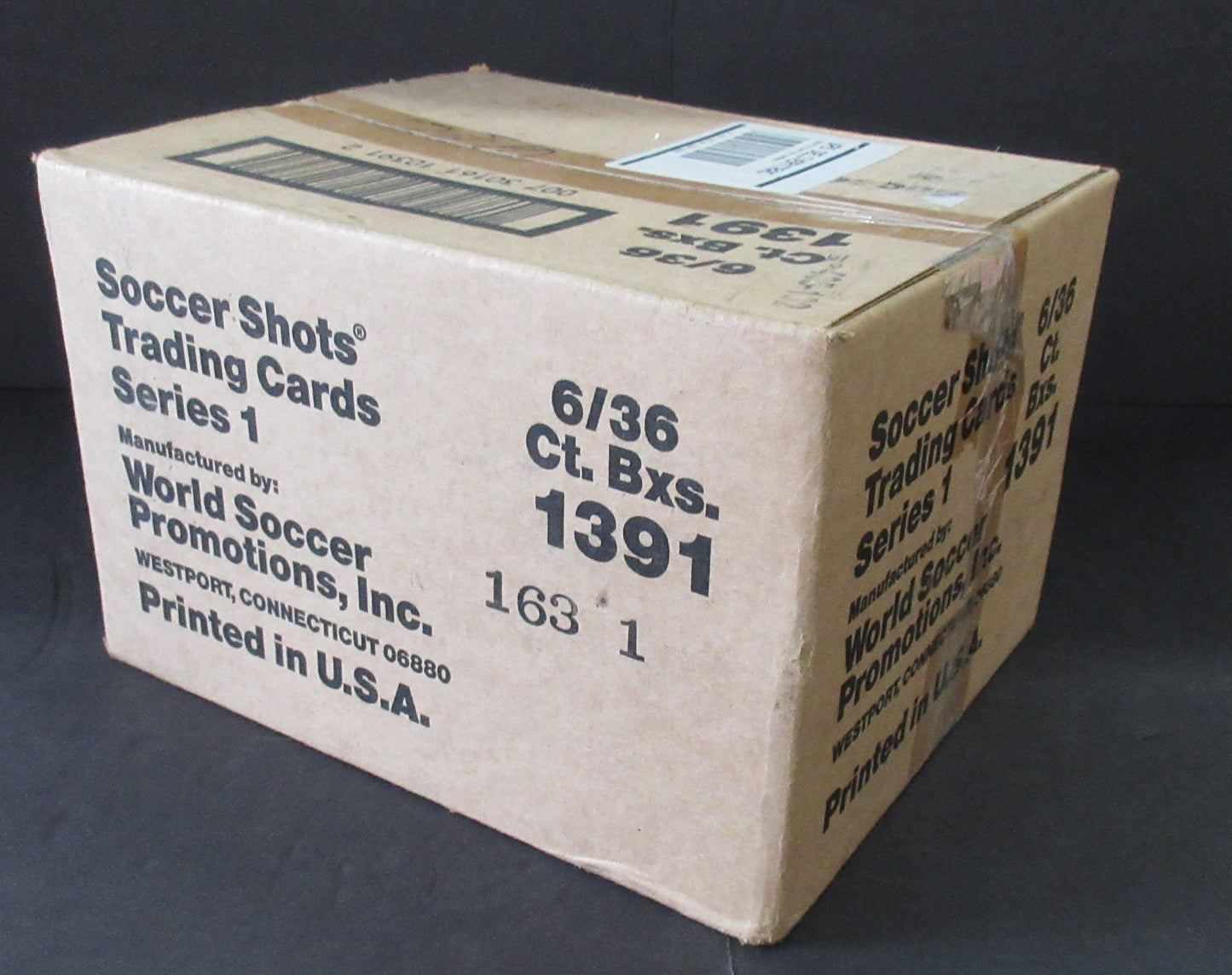 1991 World Soccer Promotions Soccer Shots Series 1 Case (6 Box)