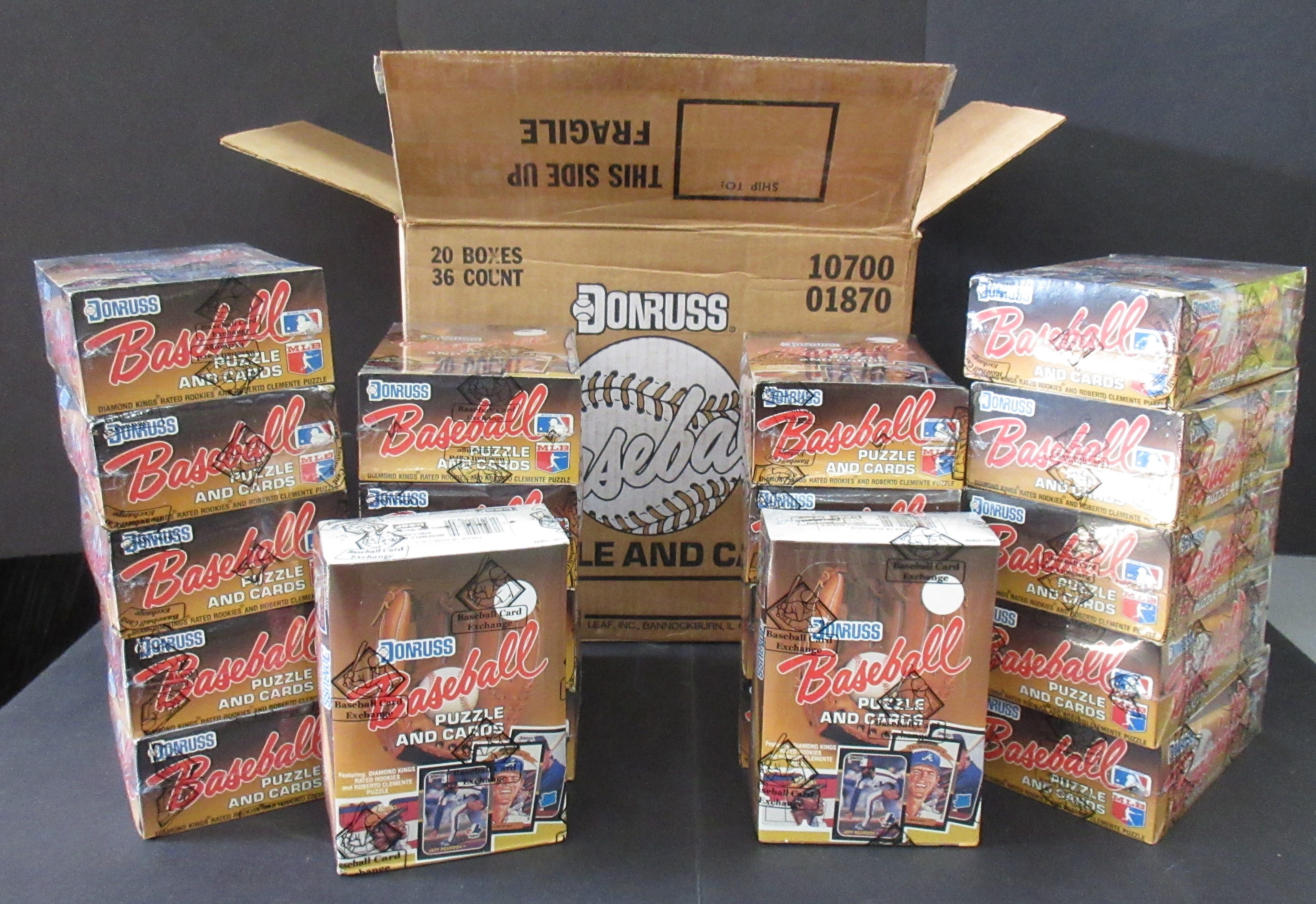 1987 Donruss Baseball Wax Case (20 Box) (FASC) (A)