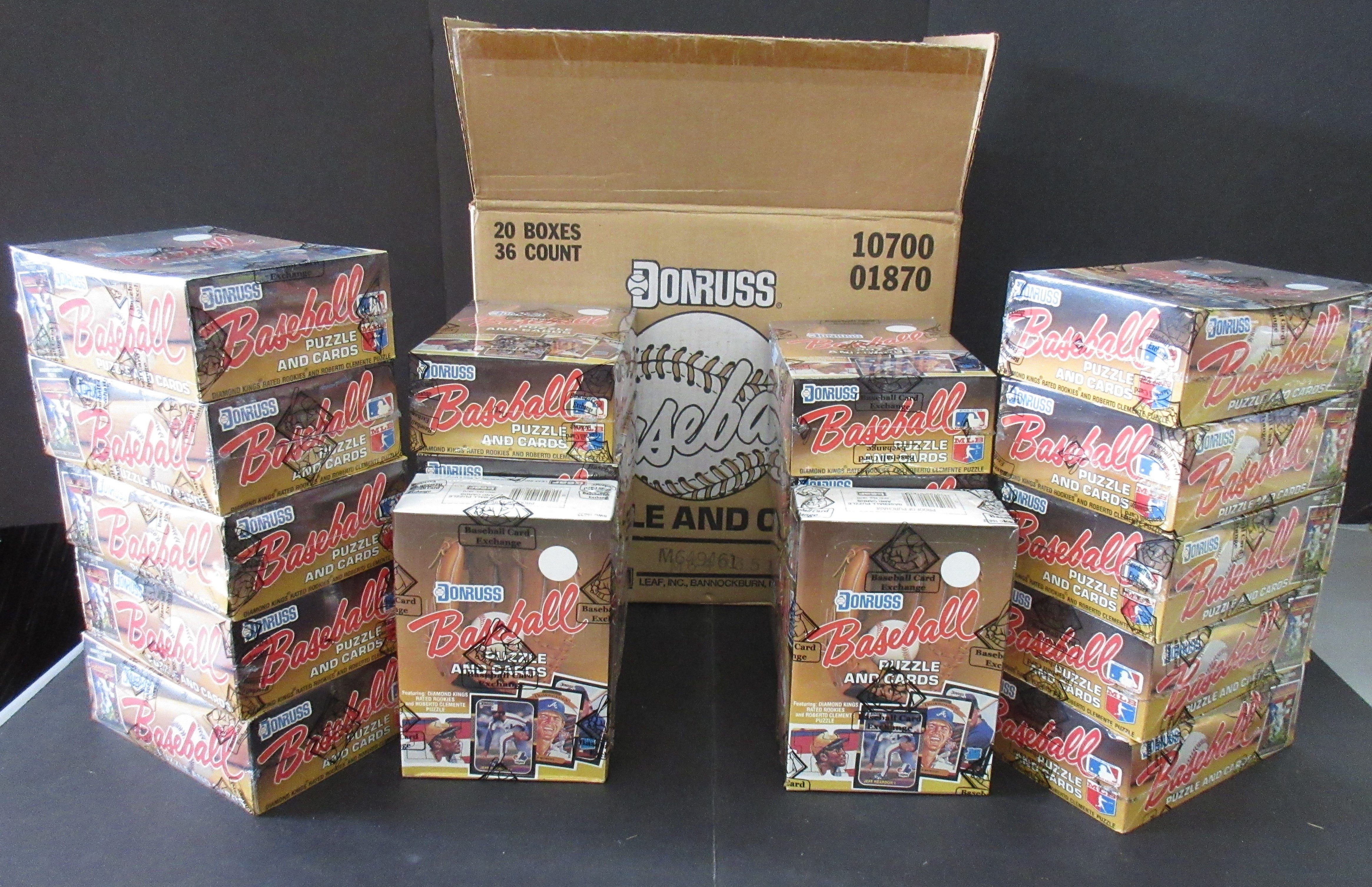 1987 Donruss Baseball Wax Case (20 Box) (FASC) (B)