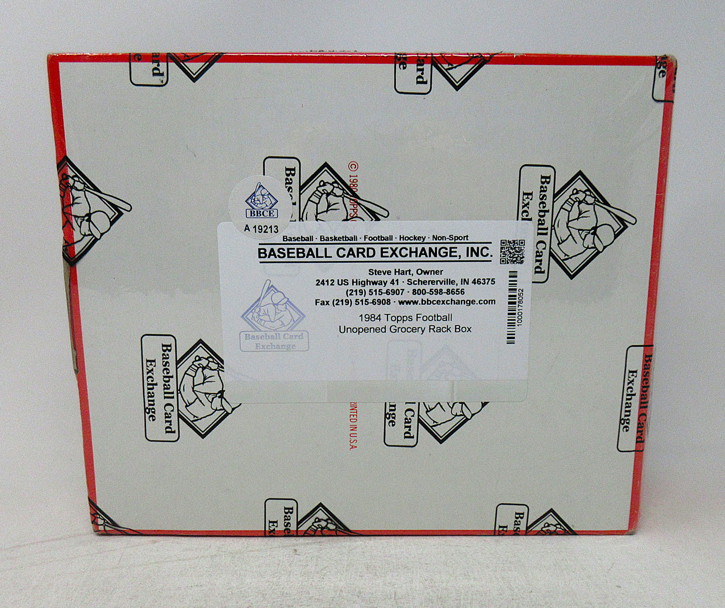 1984 Topps Football Unopened Grocery Rack Pack Box (BBCE) (A19213)