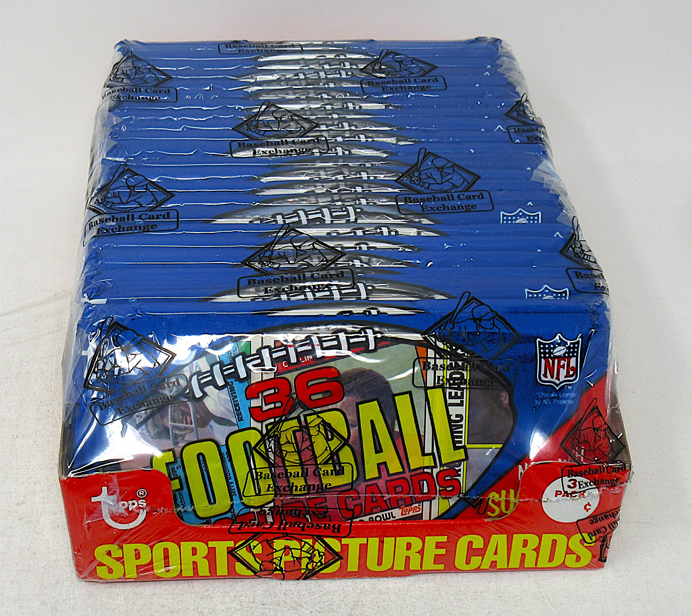 1984 Topps Football Unopened Grocery Rack Pack Box (BBCE) (A19212)
