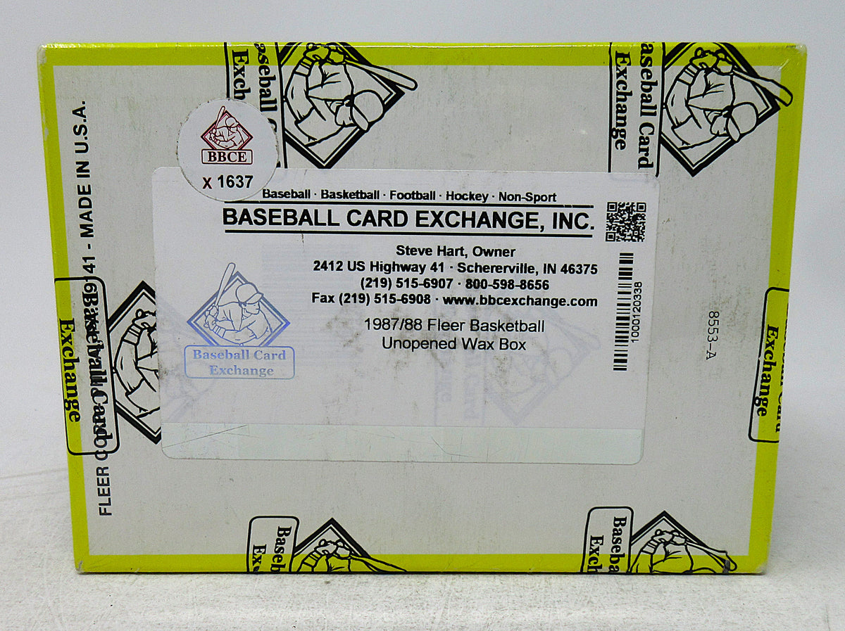 1987/88 Fleer Basketball Unopened Wax Box (BBCE) (X1637)