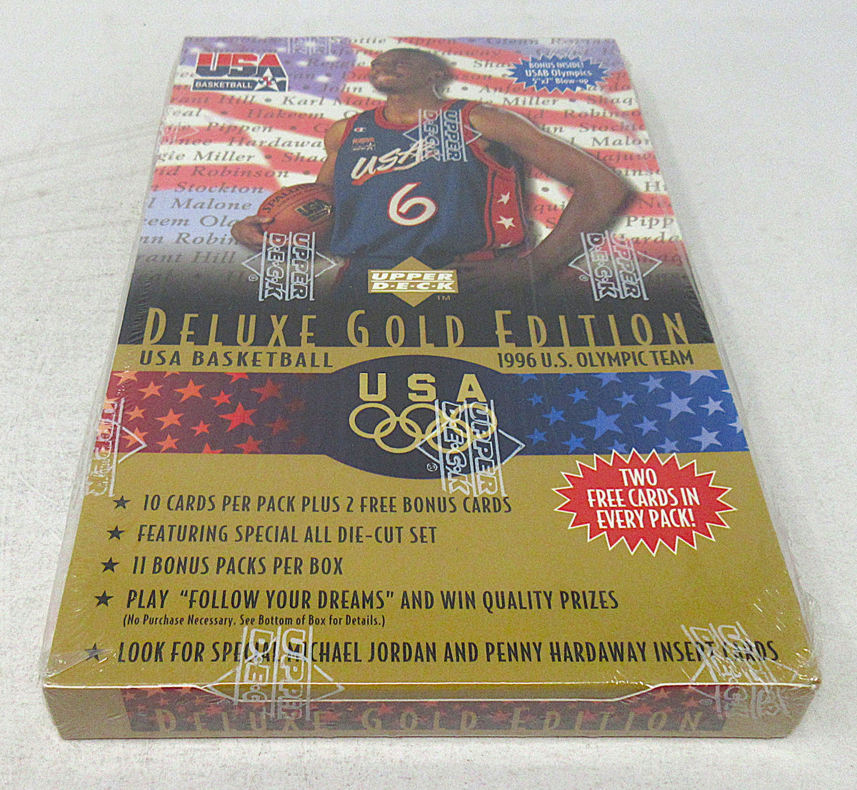 1996 1996/97 Upper Deck USA Basketball Deluxe Gold Edition Box (11/12)