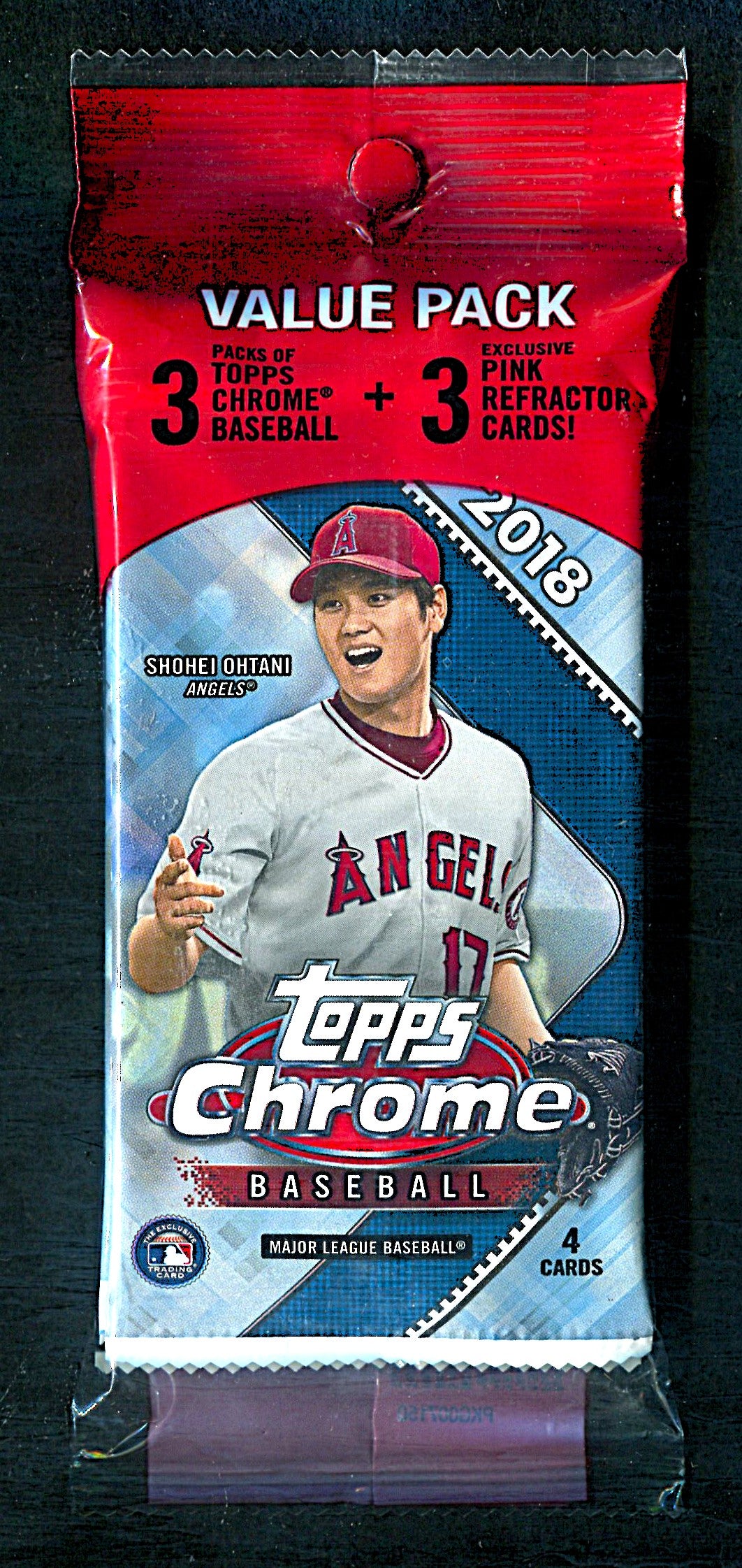 2018 Topps Chrome Baseball Unopened Value Pack (3/4 + 3)