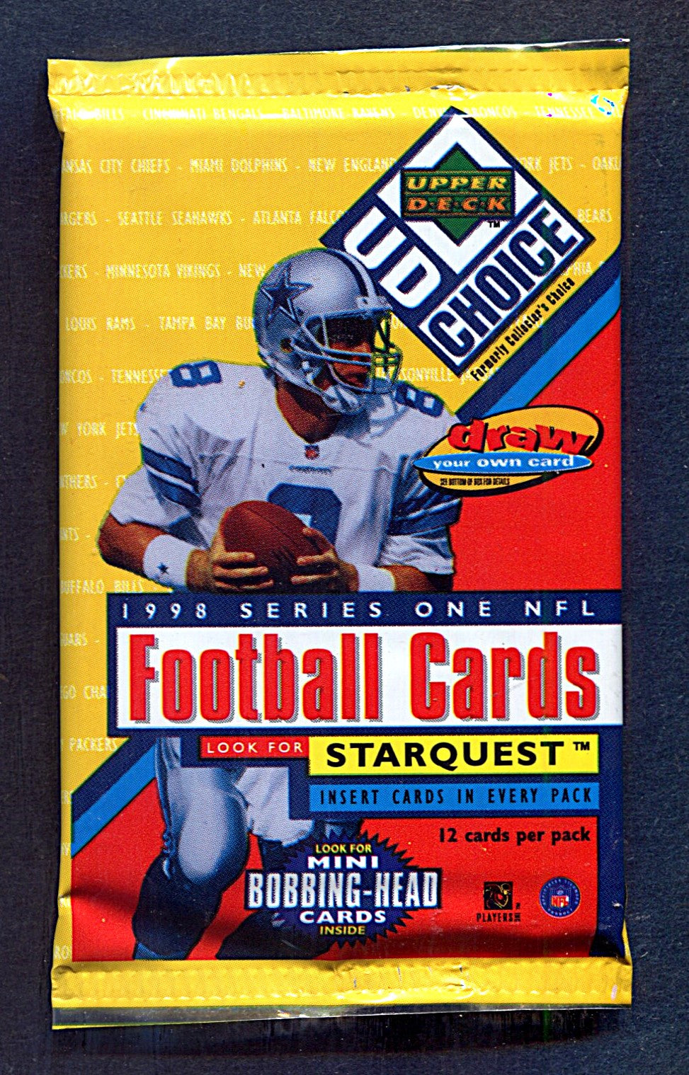 1998 Upper Deck Collector's Choice Football Unopened Pack (Retail) (12)