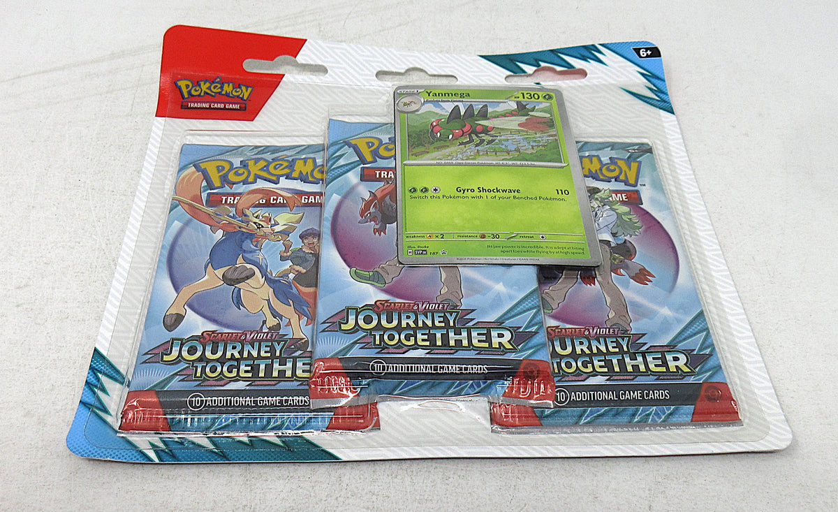 Pokemon Scarlet & Violet Journey Together Blister Pack (3 Packs) (Yanmega) (10-10174-101)