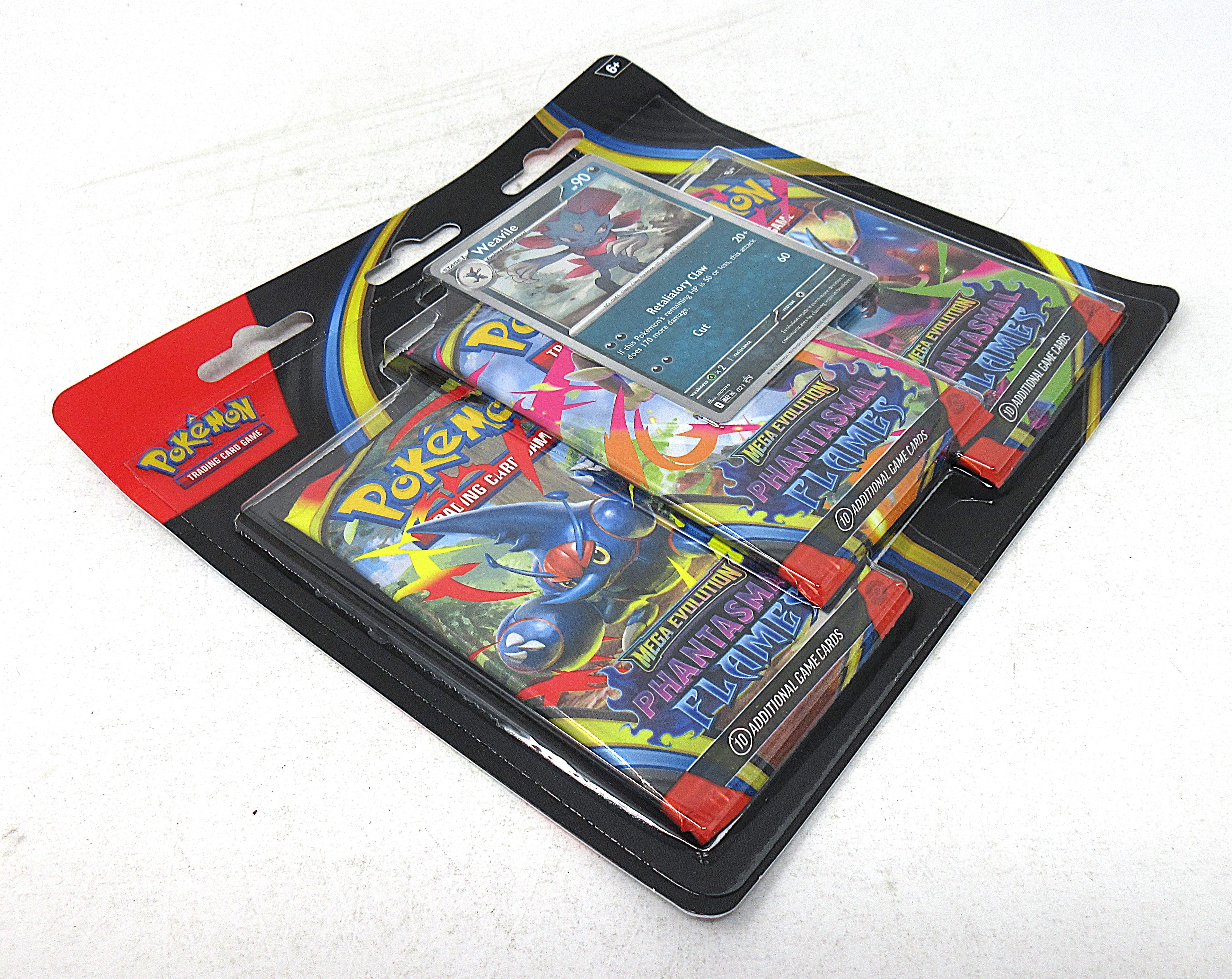 Pokemon Mega Evolution Phantasmal Flames Blister Pack (3 Packs) (Weavile) (10-10187-122)