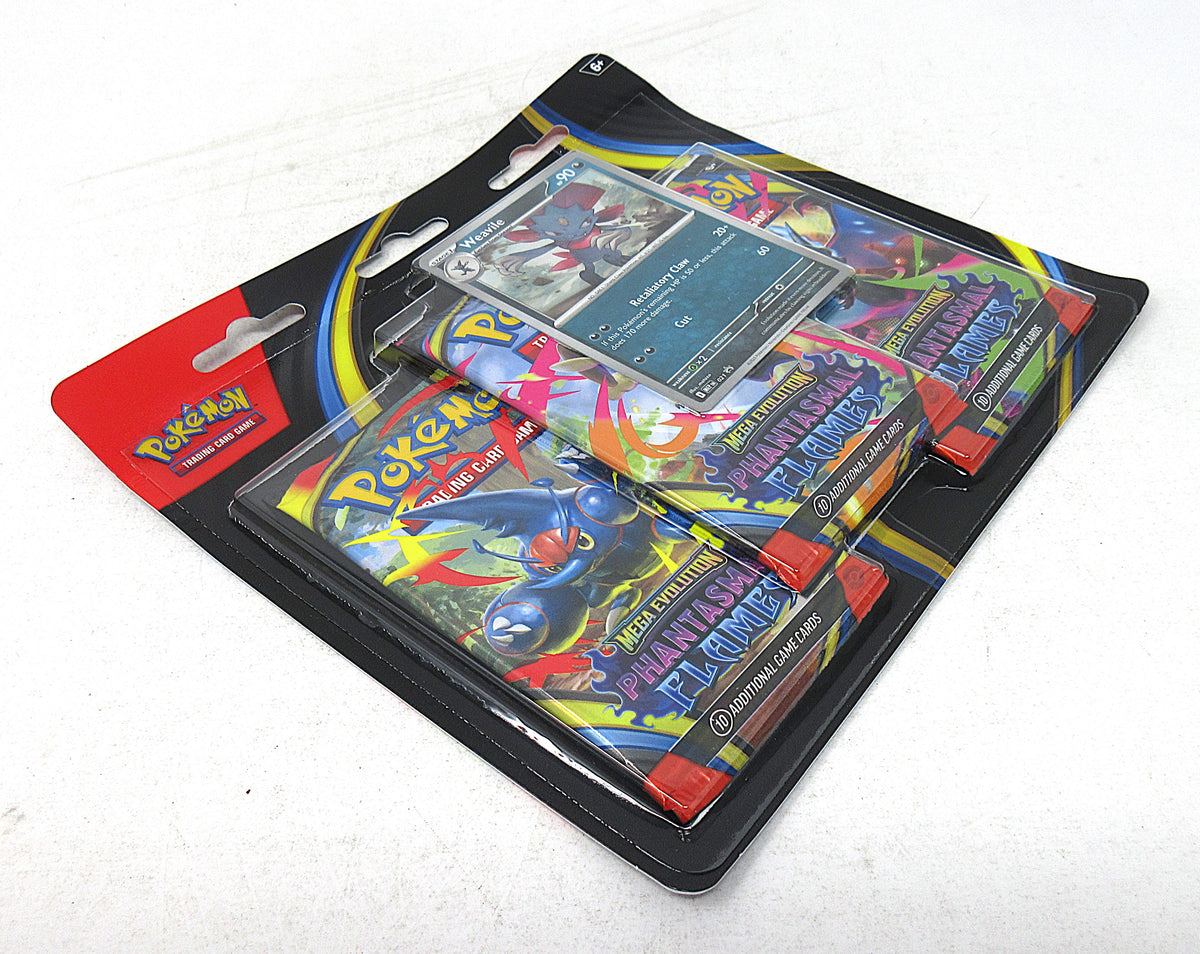 Pokemon Mega Evolution Phantasmal Flames Blister Pack (3 Packs) (Weavile) (10-10187-122)