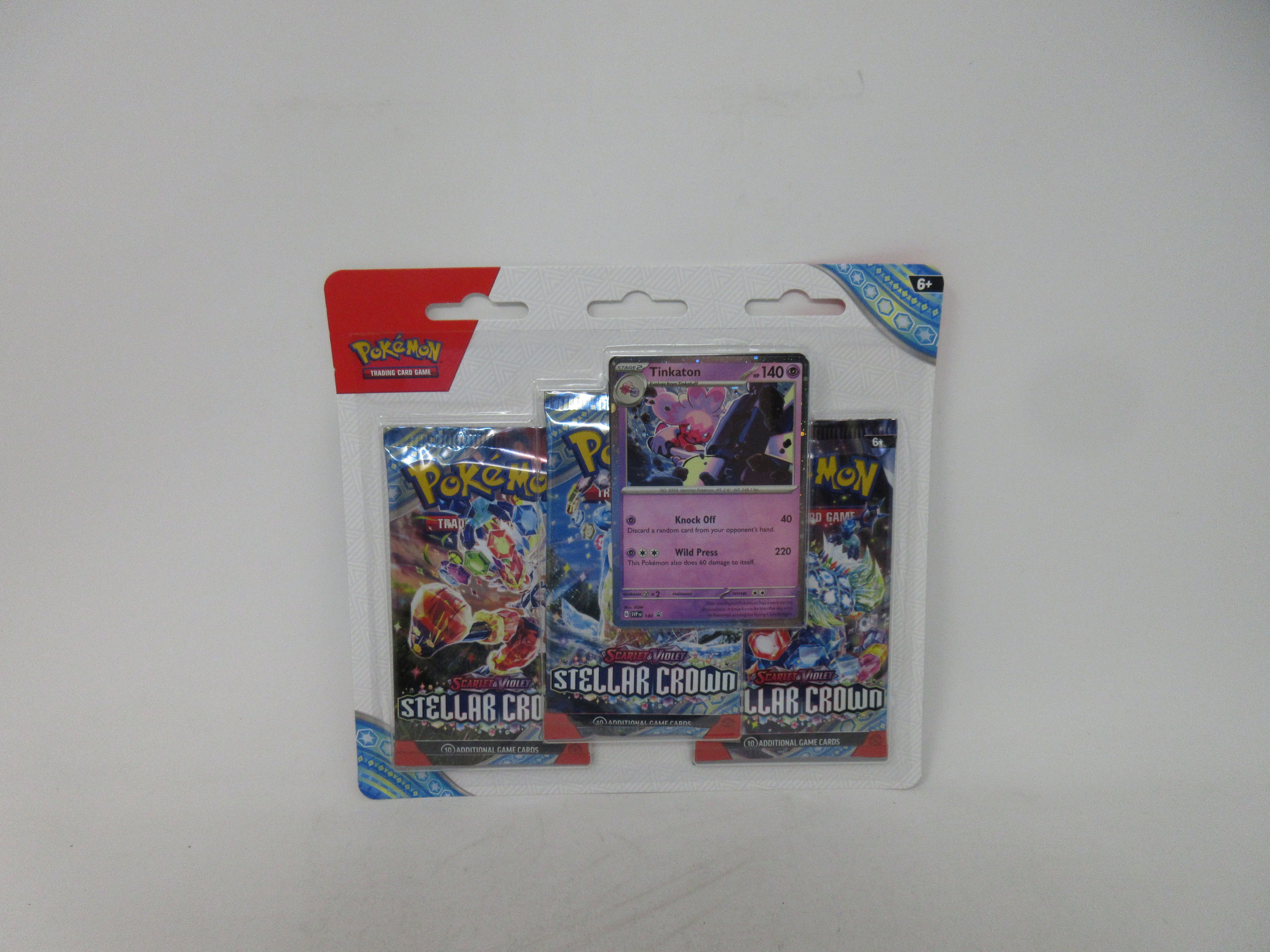 Pokemon Scarlet & Violet Stellar Crown Blister Pack (3 Packs) (Tinkaton) (190-41305)