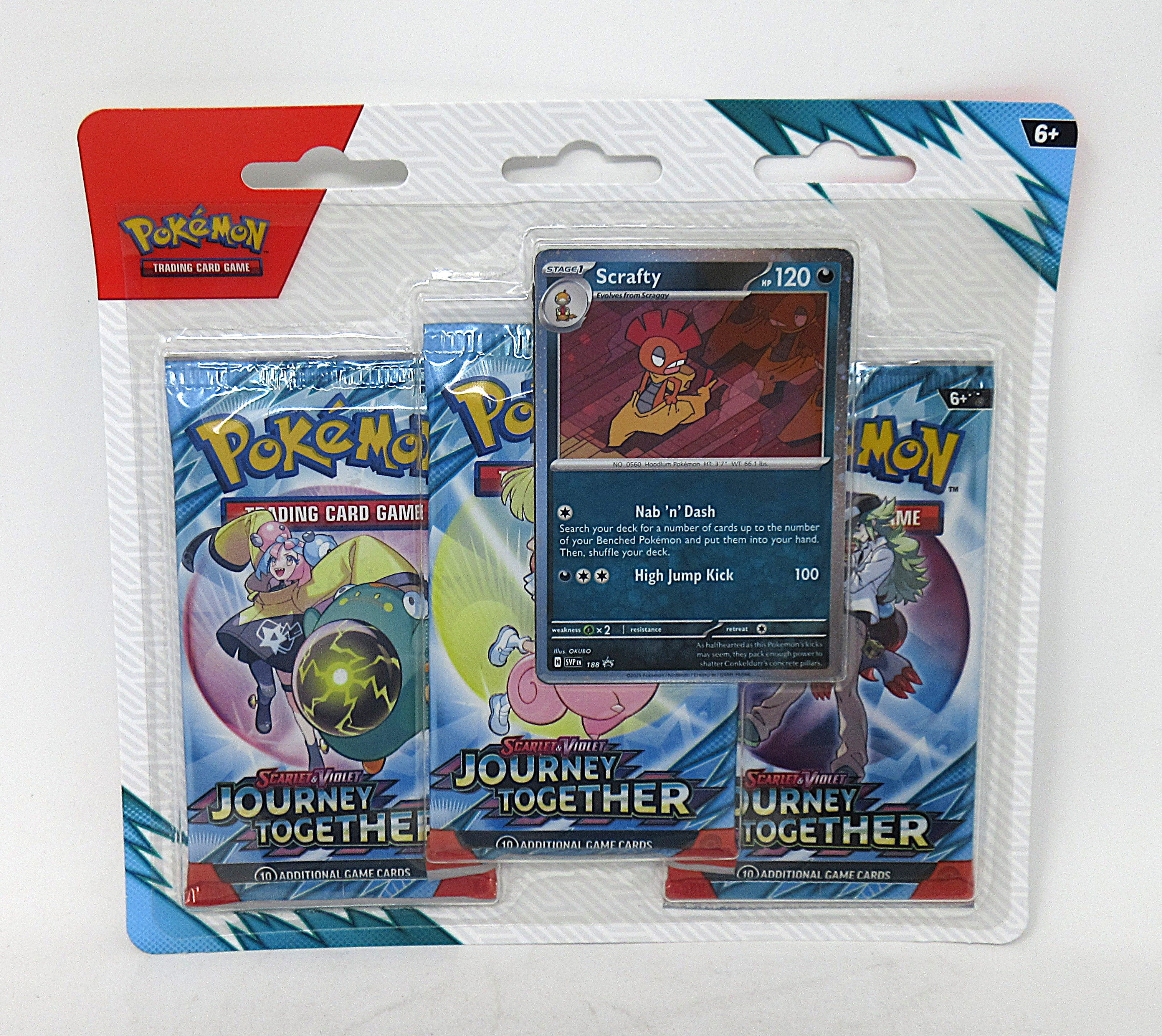 Pokemon Scarlet & Violet Journey Together Blister Pack (3 Packs) (Scrafty) (10-10174-101)