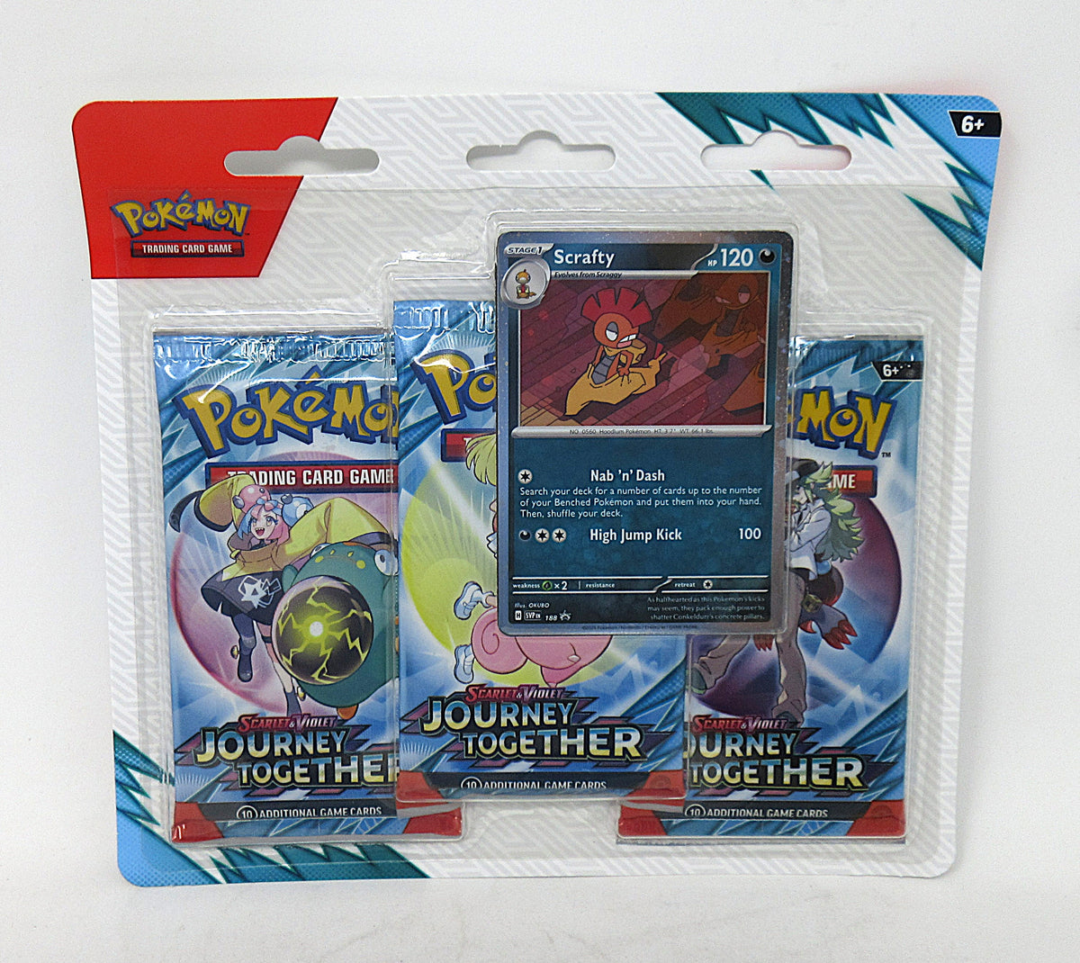 Pokemon Scarlet & Violet Journey Together Blister Pack (3 Packs) (Scrafty) (10-10174-101)