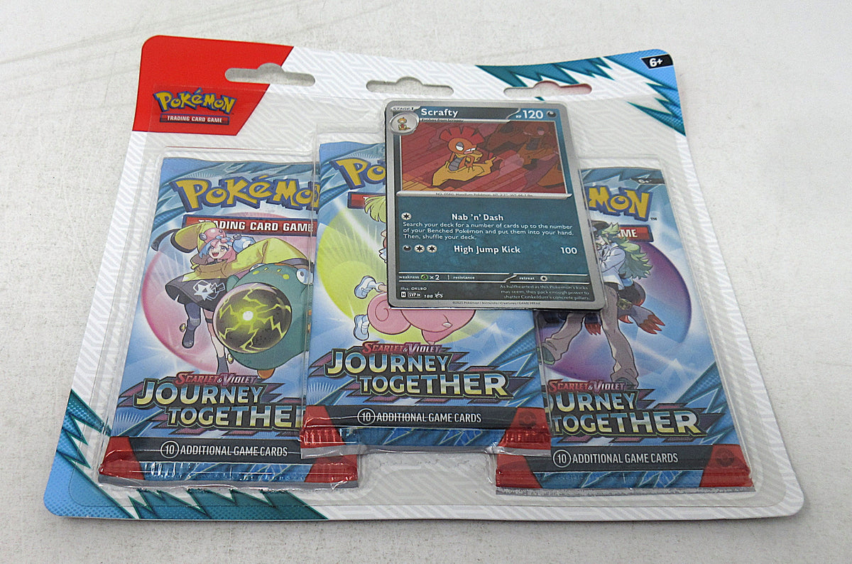 Pokemon Scarlet & Violet Journey Together Blister Pack (3 Packs) (Scrafty) (10-10174-101)