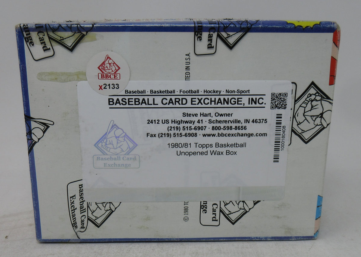 1980/81 Topps Basketball Unopened Wax Box (BBCE) (X2133)
