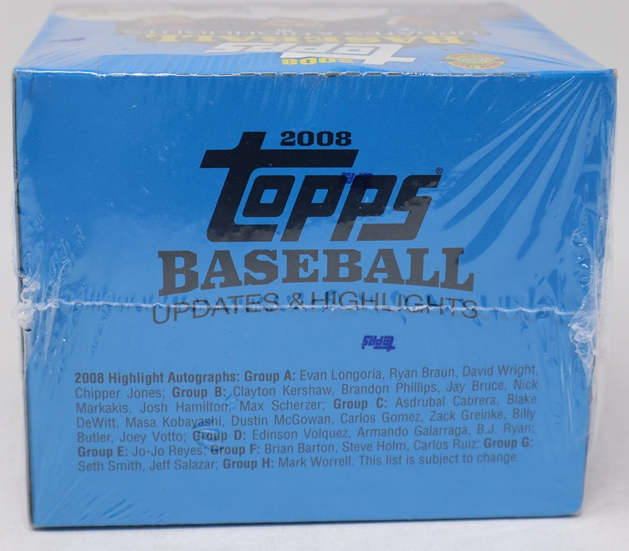 2008 Topps Baseball Updates & Highlights Jumbo Box (HTA) (10/50)
