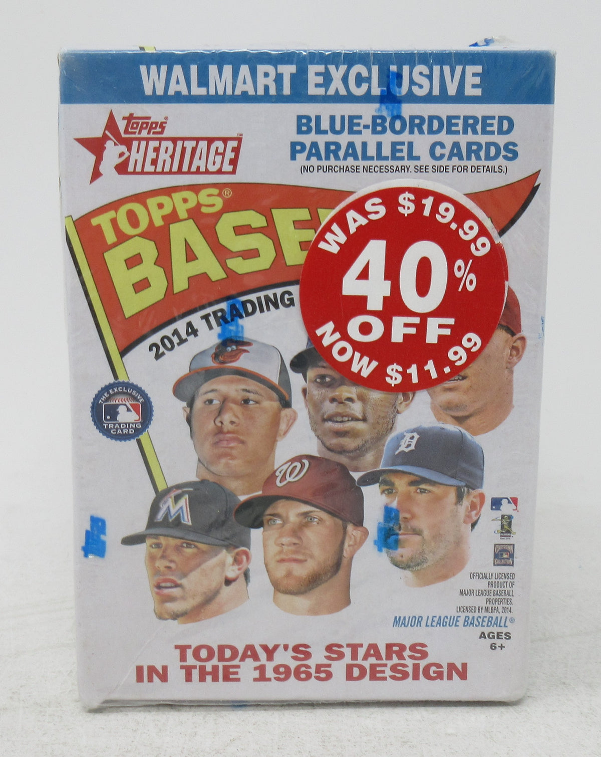 2014 Topps Heritage Baseball Blaster Box (8/9) (Walmart)