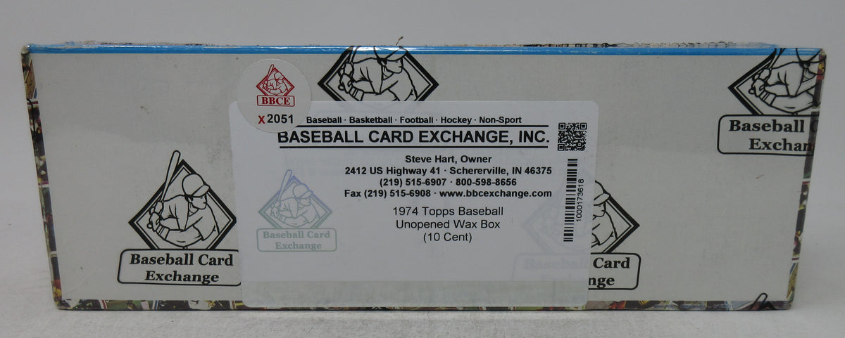 1974 Topps Baseball Unopened Wax Box (10 Cent) (BBCE) (X2051)