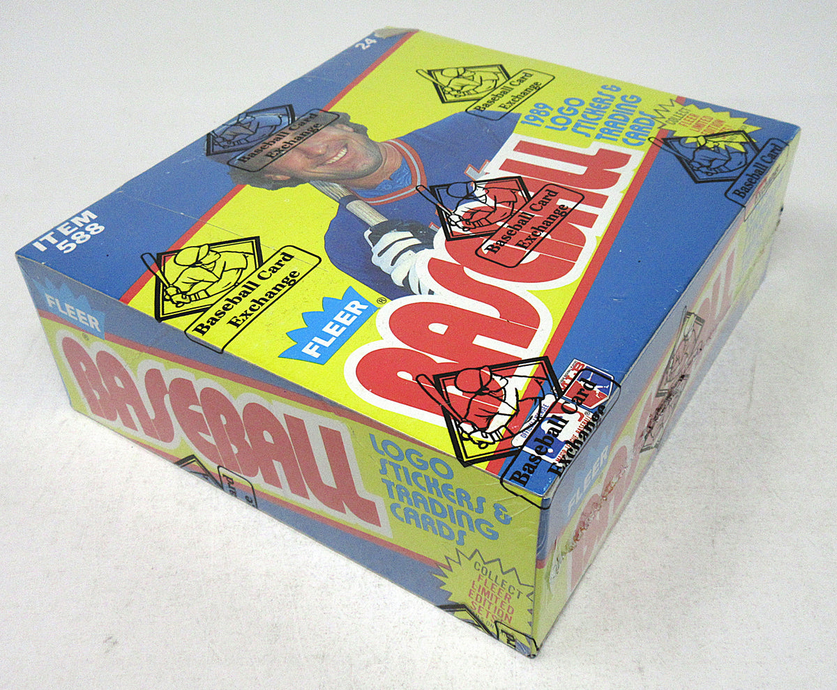 1989 Fleer Baseball Unopened Cello Box (FASC) (Code 90181)